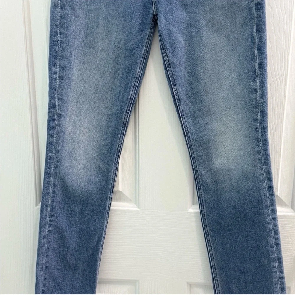 Mother Womens Size 28 The Mid Rise Dazzler Ankle Fray Riding the Cliffside Jeans - Picture 3 of 11